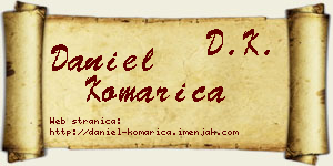 Daniel Komarica vizit kartica